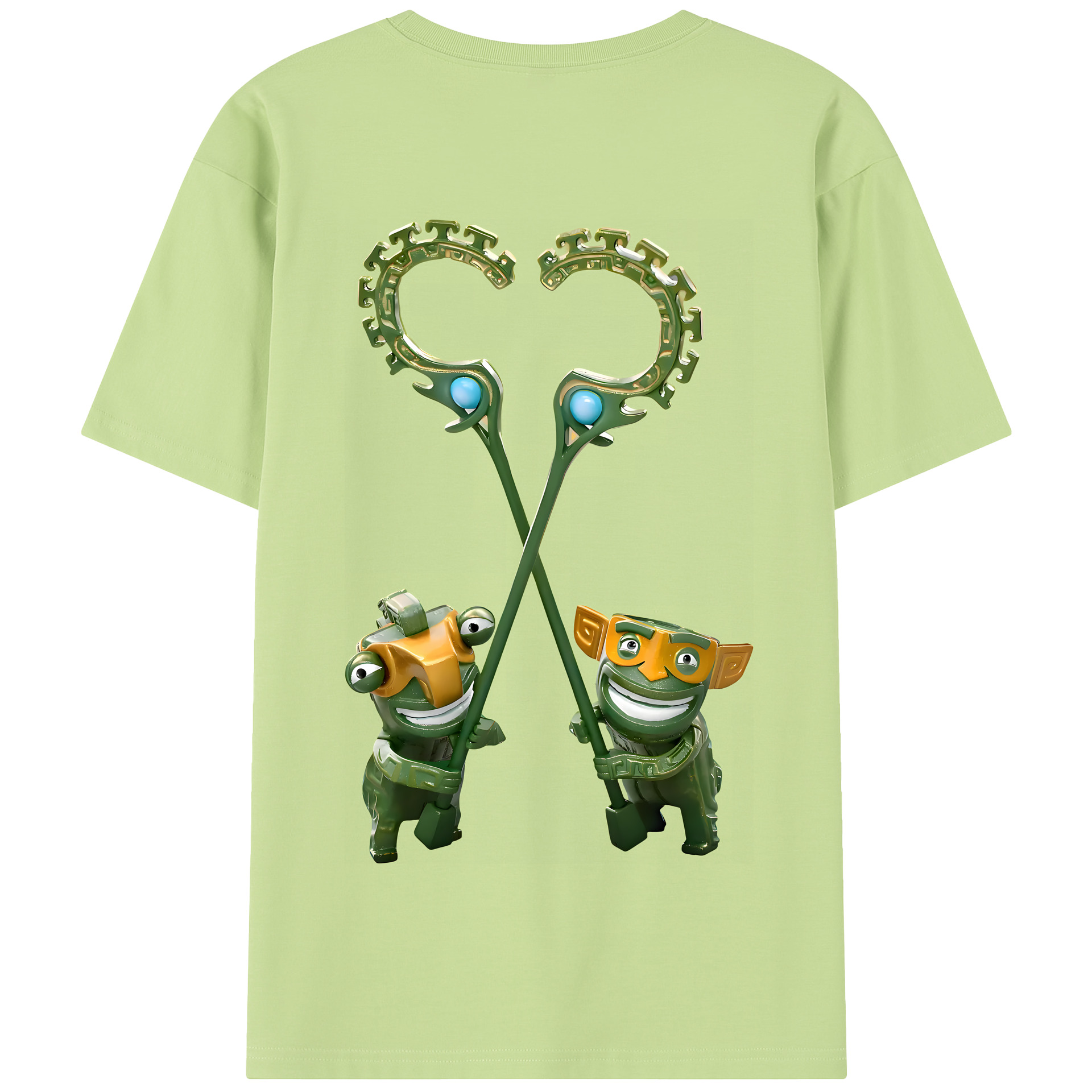 （画像用） Ne Zha 2 ナタ 魔童の大暴れ 綿100％半袖Tシャツ（背面プリント）